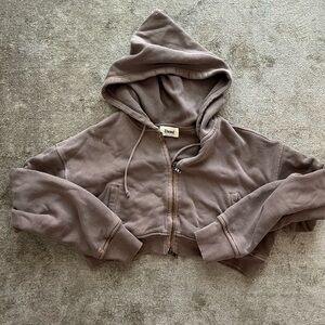 Drewl Women's Brown Cropped Hoodie
